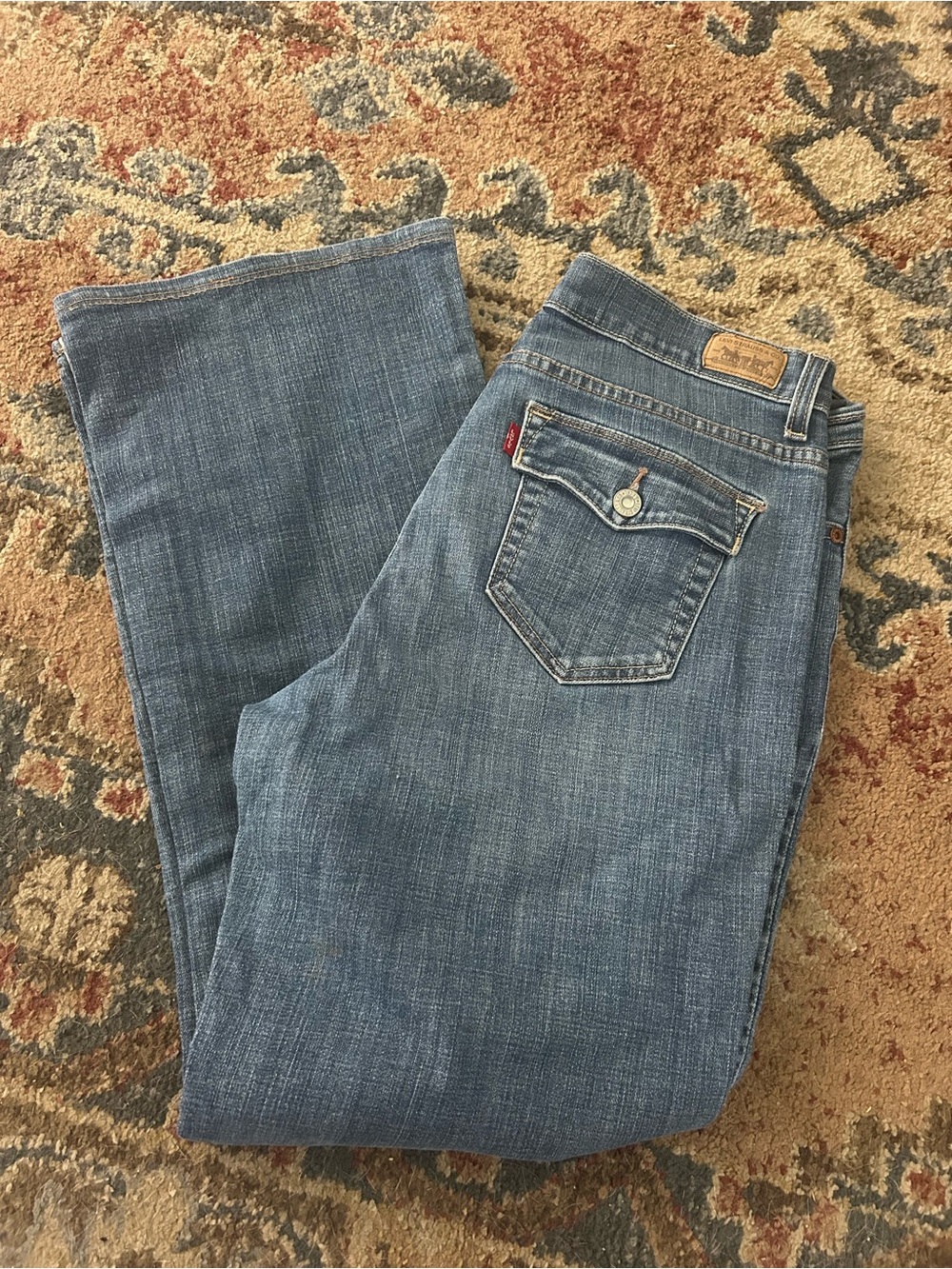 Levi's Women's Boot Cut 512 Perfectly Slimming Blue Denim Jeans Red Tag size 12